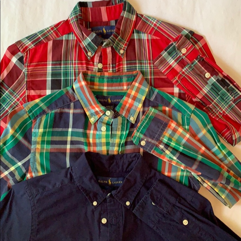 Three Polo Long Sleeve Button Downs